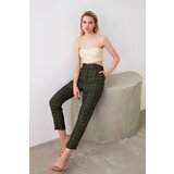 Trendyol Khai Checkered Triangle Waist Closure Carrot Pants | shoptok.hr
