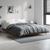 Maison Chic Posteljni okvir - Dvoposteljna postelja - Zakonska postelja rjav hrast 135x190 cm inženirski les-J14792, (21761919) | Shoptok.si