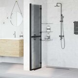  Zid za walk-in tuš Ostalo Crna i tamnoprozirna 110 x 190 cm | shoptok.hr
