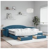 vidaXL Izvlečna dnevna postelja s predali modra 100x200 cm ž | Shoptok.si