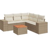  6-dijelni set vrtnih sofa s jastucima bež od poliratana | shoptok.hr
