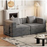 Atelier Del Sofa Minimalist trosed na razvlačenje 190 cm, siva Cene