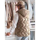 DStreet Kamizelka damska przejściowa pikowana VESOLITA kamelowa | Shoptok.si