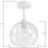 Brilagi LED Plafonski luster RETRO GLASS 1xE27/60W/230V prečnik 25 cm beli/proziran | Eponuda.com