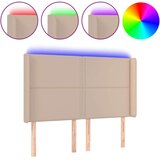  Posteljno vzglavje kapučino 147x16x118/128 cm umetno usnje, (20953348) | Shoptok.si