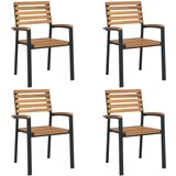  Vrtna garnitura - 5-dijelni vrtni blagovaonski set od bagremovog drva i metala - Dužina stola 160 cm 4 | shoptok.hr