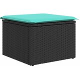  Sjedeća garnitura za vrt 5 kom. Crna i Tirkizna poliratan | shoptok.hr