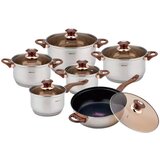 Shumee SET JEKLENIH LONČEK 12 ELEMENT. KINGHOFF KH-1768 ROSEGOLD, (21385582) Cene