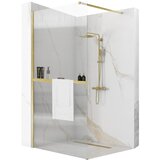 Rea Aero Intimo Gold Brush 90 Walk tuš zid s policom i Evo vješalica | shoptok.hr