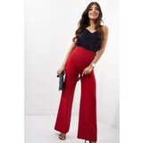 Fasardi Wide women's pants with a red crease Cene