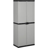 The Living Store Vrtna omara s 3 policami siva in črna 68x40x168 cm - Vrtna Omara, (21429060) Cene