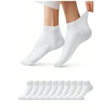 Dewberry 26278 Unisex 10-Pack Sports Ankle Socks-WHITE Cene