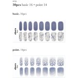 OHORA Semi Cured Gel Nail Strips N Gleam Blue Naljepnice za nokte nijansa ND-079-J 1 kom | shoptok.hr