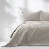 Restilo Sivo-bež prošiven prekrivač od samta 170x210 cm Laila – | shoptok.hr