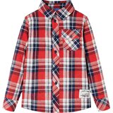 vidaXL Dječja karirana košulja crveno-modra 116 | shoptok.hr