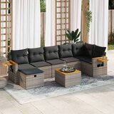 vidaXL 8-dijelni set vrtnih sofa od poliratana s jastucima sivi | shoptok.hr