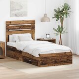  Krevetna konstrukcija Staro drvo 90 x 190 cm Konstruirano drvo Smeđa 196 x 93 x 100 cm | Shoptok.si