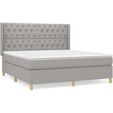 Box spring s madracem svjetlosiva 160x200 cm tkanina | shoptok.hr