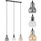 UNIPRODO Moderna 3-točkovna stropna svetilka E27 - stekleni zvonci, (21101636) | Shoptok.si