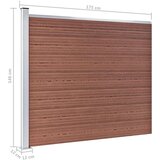 vidaXL Komplet ograjnih panelov WPC 353x146 cm rjav | Shoptok.si