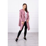 Kesi Cape with loose hood dark pink Cene