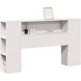 vidaXL Vzglavje s predelki bela 120 cm trdna borovina | Shoptok.si