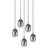 Trio Select Črna/srebrna viseča svetilka s steklenim senčnikom ø 48 cm Barret – | Shoptok.si