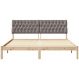 vidaXL krevetni okvir s tapiciranim uzglavljem Smeđa 180 x 200 cm | shoptok.hr