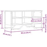 Ormarić za cipele sivi hrast 90x38x45,5 cm konstruirano drvo | shoptok.hr