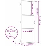 Staklena vrata Prugasti Crna 76 x 3,5 x 201,5 cm Aluminij | shoptok.hr