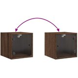  Noćni ormarići staklena vrata 2 kom boja hrasta 35x37x35 cm | shoptok.hr