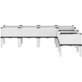  Vrtna sadilica s nogama bijela 160 x 120 x 42 cm PP | shoptok.hr
