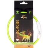 Duvo LED svetleća USB najlonska ogrlica zelena 45cm | Eponuda.com