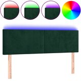  LED uzglavlje tamnozeleno 144x5x78/88 cm baršunasto | shoptok.hr