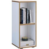 P & B PISARNIŠKI REGAL 30/74/33 cm bela, medeni hrast | Shoptok.si