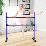  Baletni drog, raztegljiva palica, nastavljiva višina, mobilna, vijolična, dim.124,5 x 71 x 120 cm | Shoptok.si