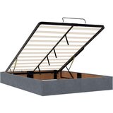  Otomanski krevet s madracem tamnosivi 140x190 cm baršunasti | shoptok.hr