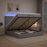  Krevet od pjene s madracem i LED-om Svjetlosiva 180 x 200 cm | shoptok.hr