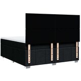 vidaXL Krevet s oprugama i madracem crni 200x200 cm od tkanine | shoptok.hr