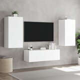  3-dijelni zidni TV ormarići s LED svjetlima bijeli | shoptok.hr