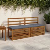  Jastučić za klupu SOEST 100% poliester Plava 150 x 40 x 5 cm - Plava 150 x 40 x 5 cm Melange Slike