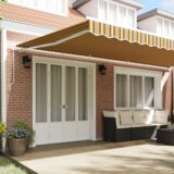 vidaXL Ročna Retraktibilna Tenda Večbarvna Črta 600x300 cm | Shoptok.si