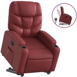 Naslonjač na podizanje od umjetne kože crvena boja vina | shoptok.hr