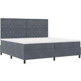 Box Spring Krevet s Madracem Tamno Sivi 200x200 cm Baršun | shoptok.hr