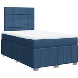 vidaXL Box spring postelja z vzmetnico modra 120x190 cm blago, (21306494) | Shoptok.si