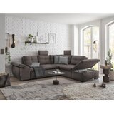 CARRYHOME KOTNA SEDEŽNA GARNITURA, mikrovelur sivorjava | Shoptok.si