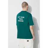 Drôle de Monsieur Pamučna majica Le T-Shirt Slogan za muškarce, boja: zelena, s aplikacijom, D-TS190-CO002-FGN