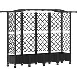  Povišeni krevet s mrežom i krovom Crna 203,5 x 40 x 129 cm PP | shoptok.hr