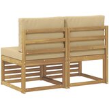  2 Komad Srednja sofa za van Čvrsto drvo akacije Bijela | shoptok.hr