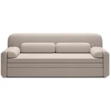 Bež baršunasti sklopiva/s prostorom za odlaganje sofa 236 cm Elioss –